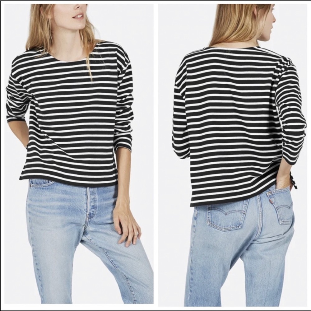 Everlane boxy striped shirt